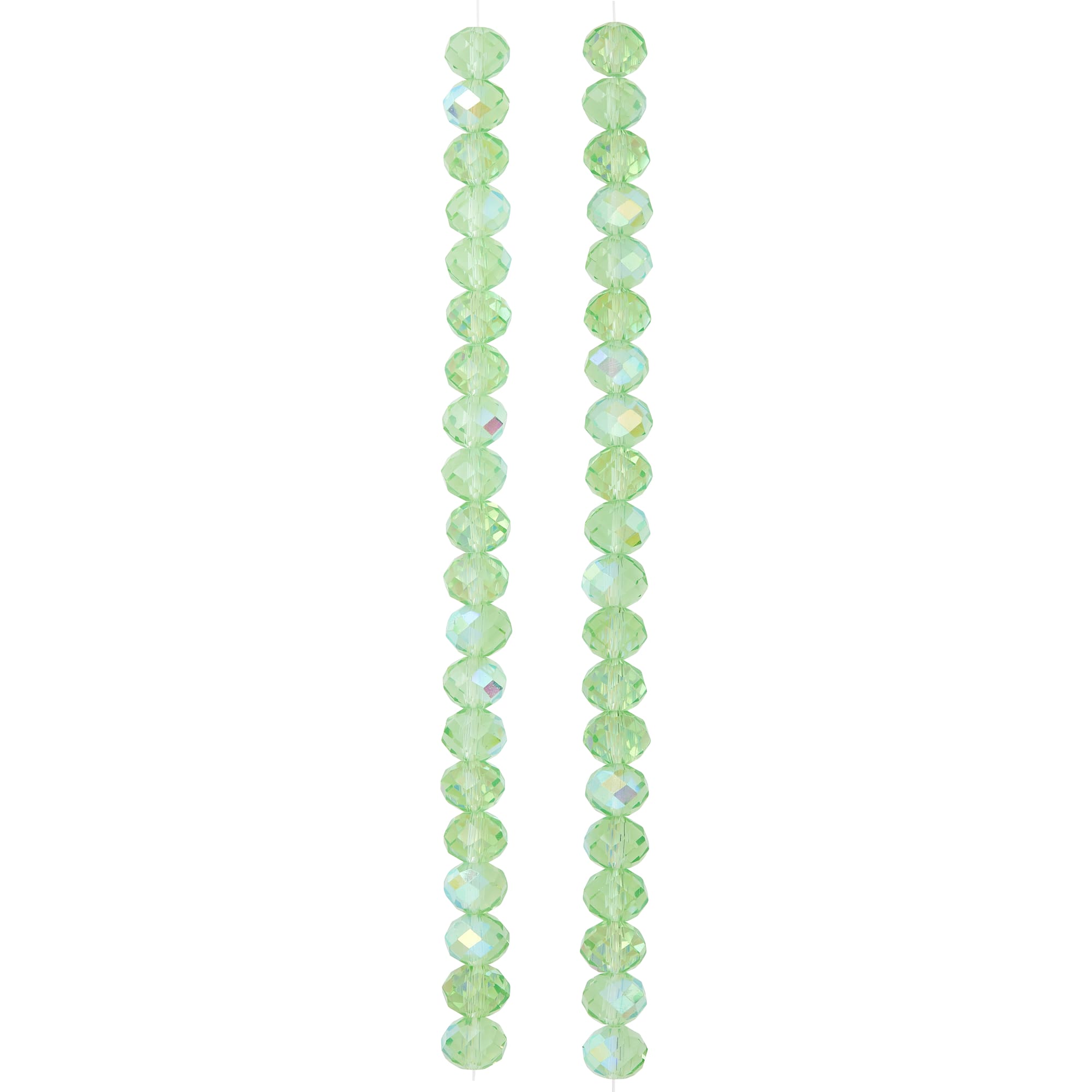Peridot AB Faceted Glass Beads, 10mm by Bead Landing™